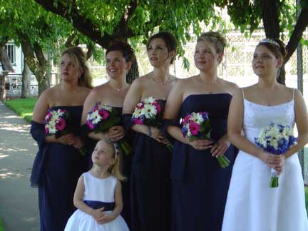 the bride and her maids